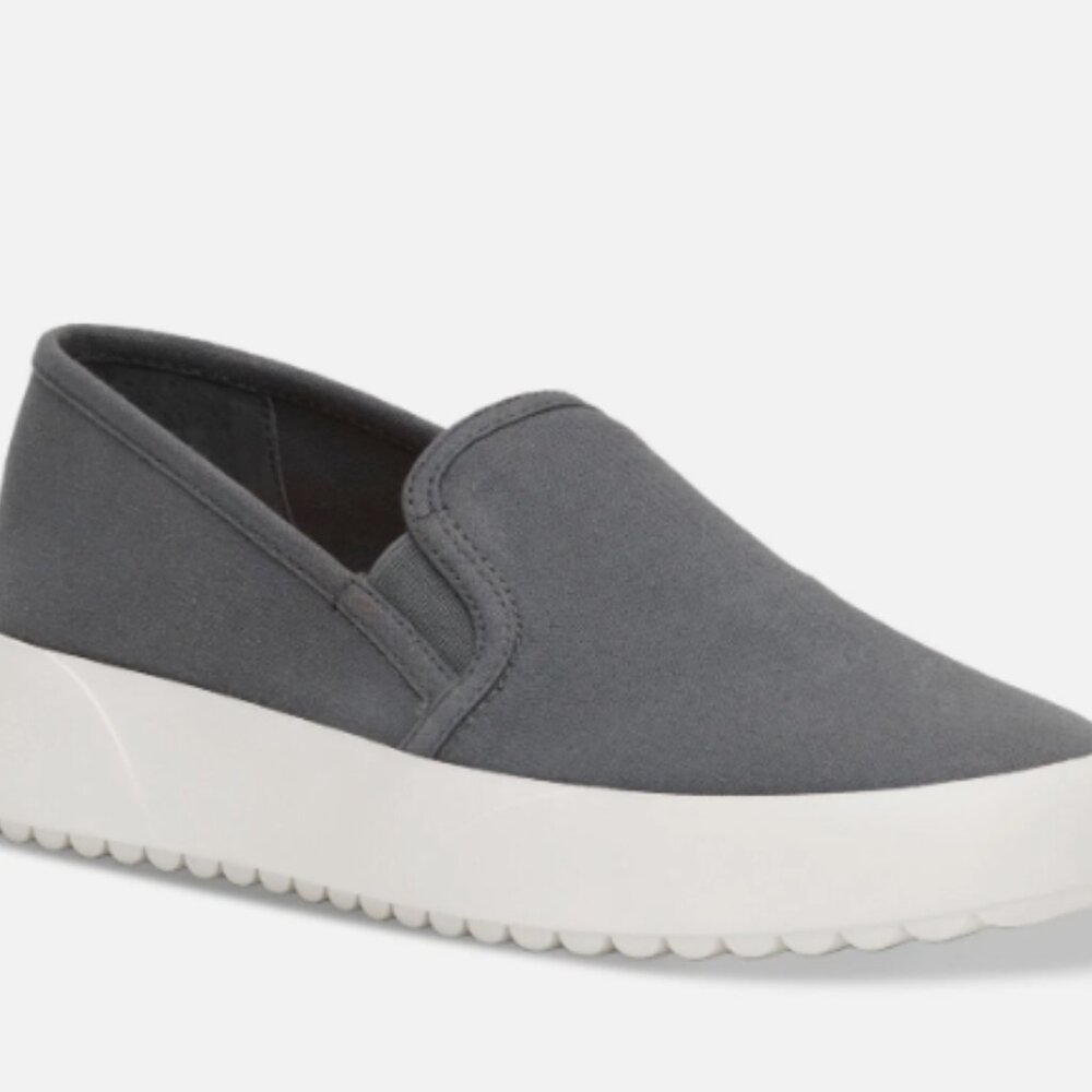 Lucky Brand Gray Canvas ‘Gimmony’ Slip-on Platform Sneakers Women’s Size 6M